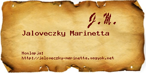 Jaloveczky Marinetta névjegykártya